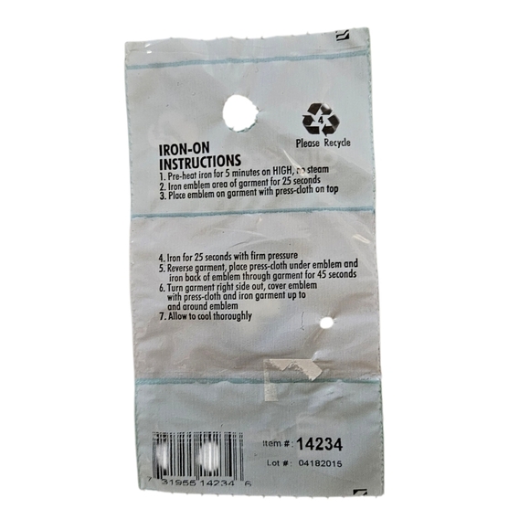 NEW Girl Scouts of America Iron-On Numeral Troop Number Patch 4 Made In USA - Picture 2 of 2